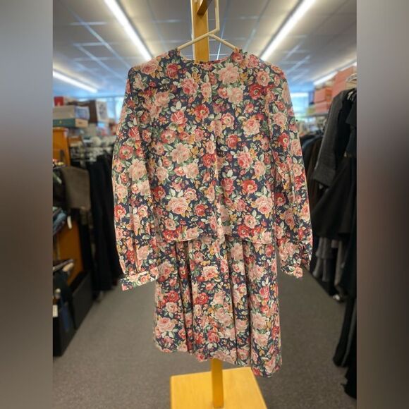 Handmade Ladies Sm/Med Pink & Blue Skirt Set - Picture 1 of 5